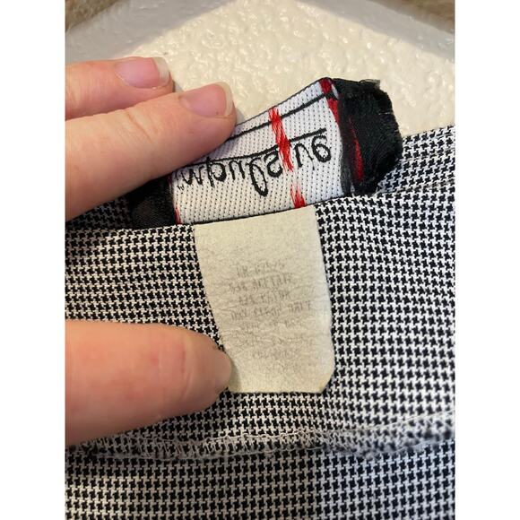 VTG Impulsive 90s Micro Hounds tooth Midi Dress Attached Eyelet Vest Academia Sm - Picture 11 of 13